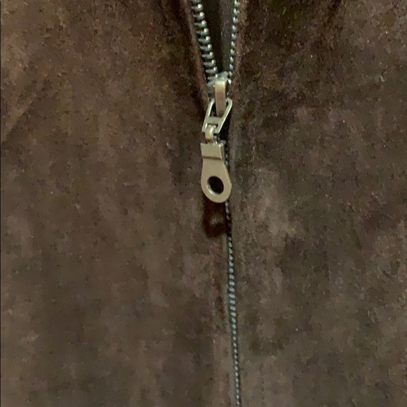 VTG SAGUARO WEST SUEDE LEATHER VEST CHOCOLATE BROWN ZIPPER CLOSE - Picture 2 of 6